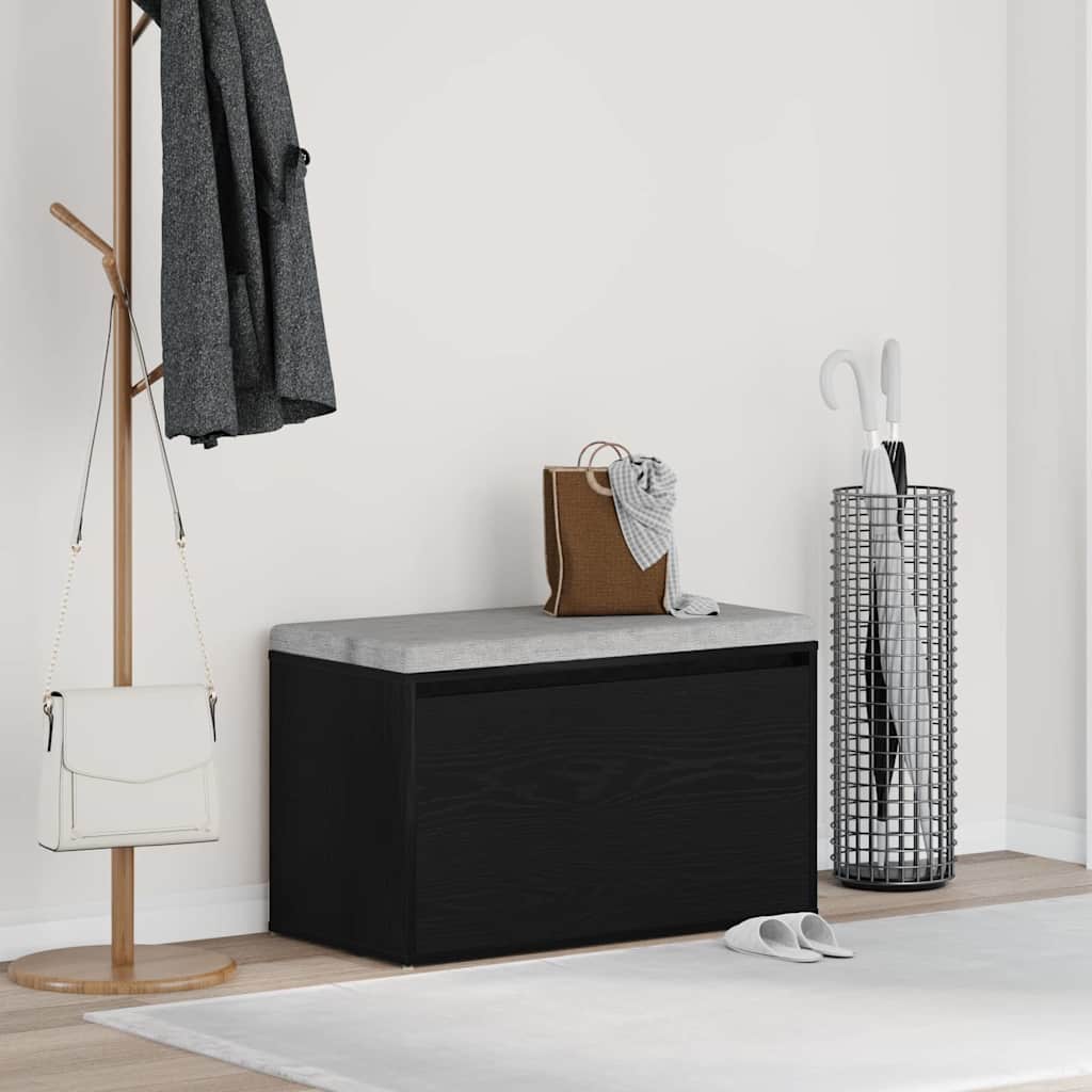 Klupa za hodnik Crni hrast 80 x 40 x 45 cm Konstruirano drvo