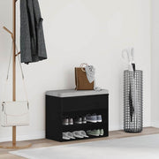 Klupa za cipele Crni hrast 60 x 30 x 45 cm Konstruirano drvo
