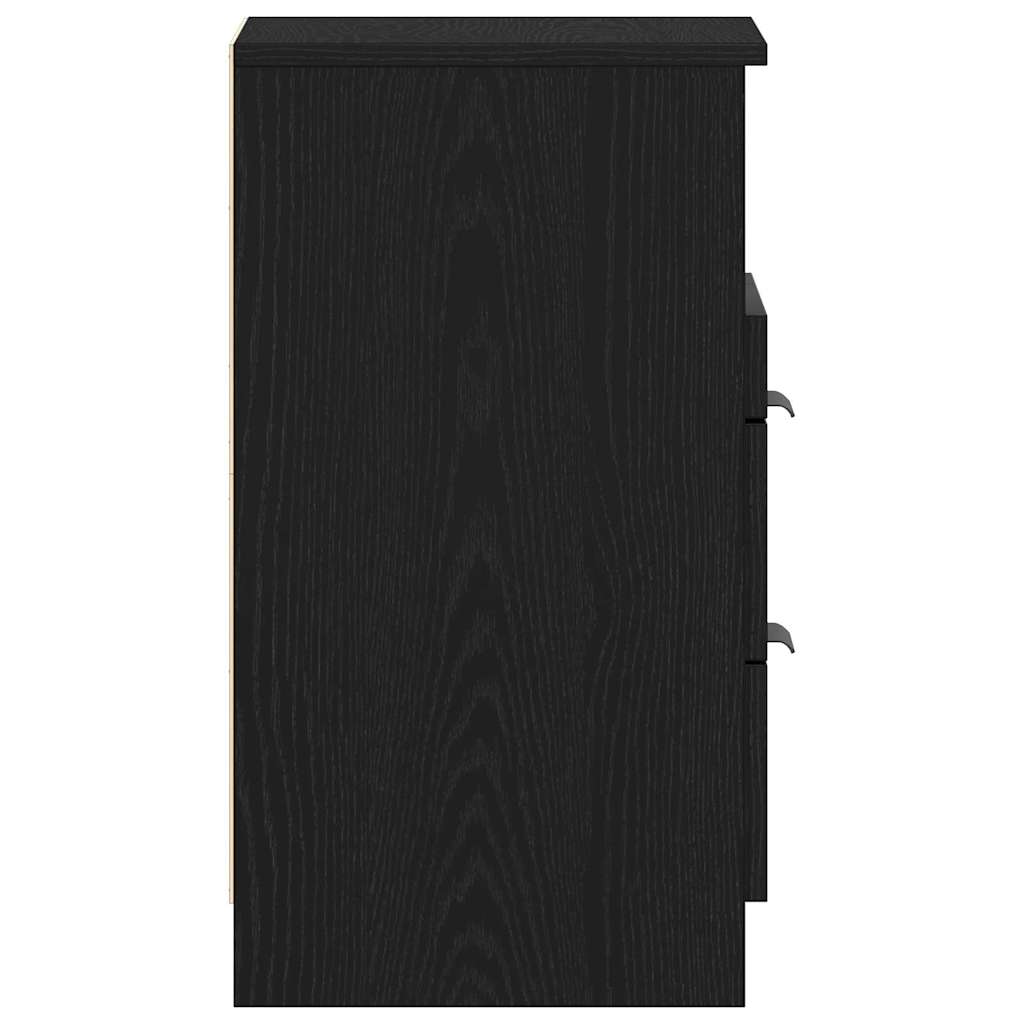 Noćni ormar 2 pcs Crni hrast 40 x 35 x 65 cm Konstruirano drvo