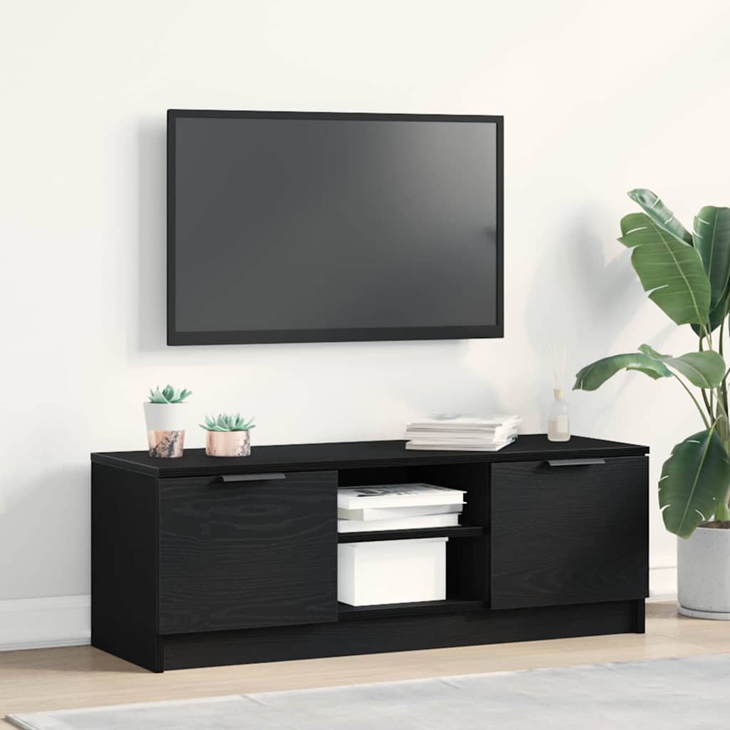 TV ormar Crni hrast 102 x 32 x 35.5 cm Konstruirano drvo