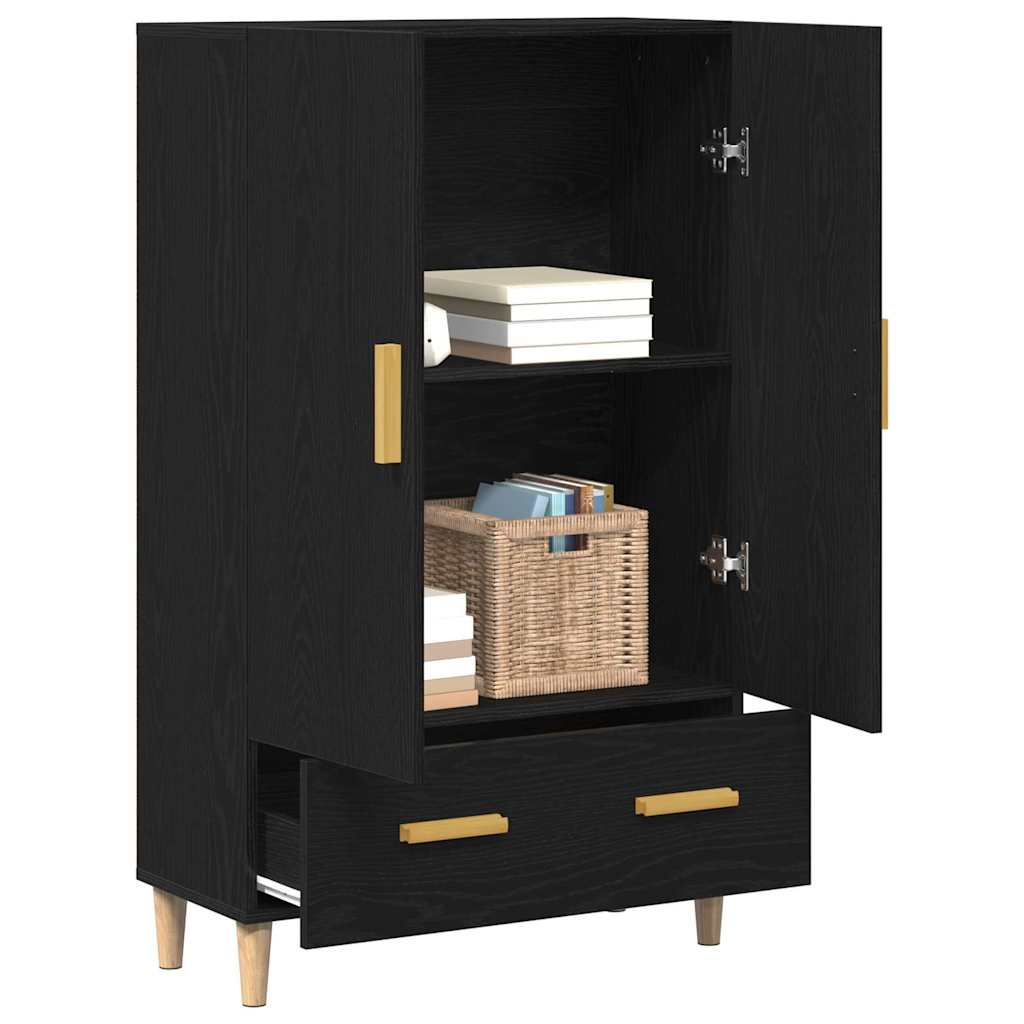 Highboard Crni hrast 70 x 31 x 115 cm Konstruirano drvo