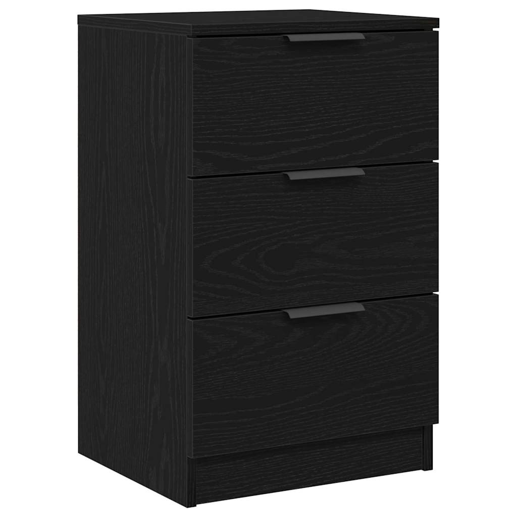 Noćni ormar 2 pcs Crni hrast 40 x 65 x 65 cm Konstruirano drvo
