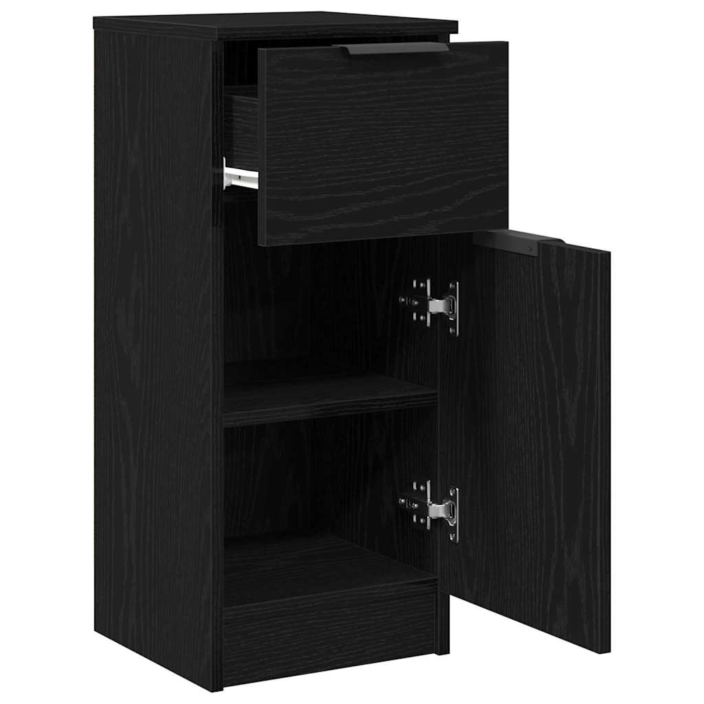 Kreveta 2 pcs Crni hrast 30 x 30 x 70 cm Konstruirano drvo