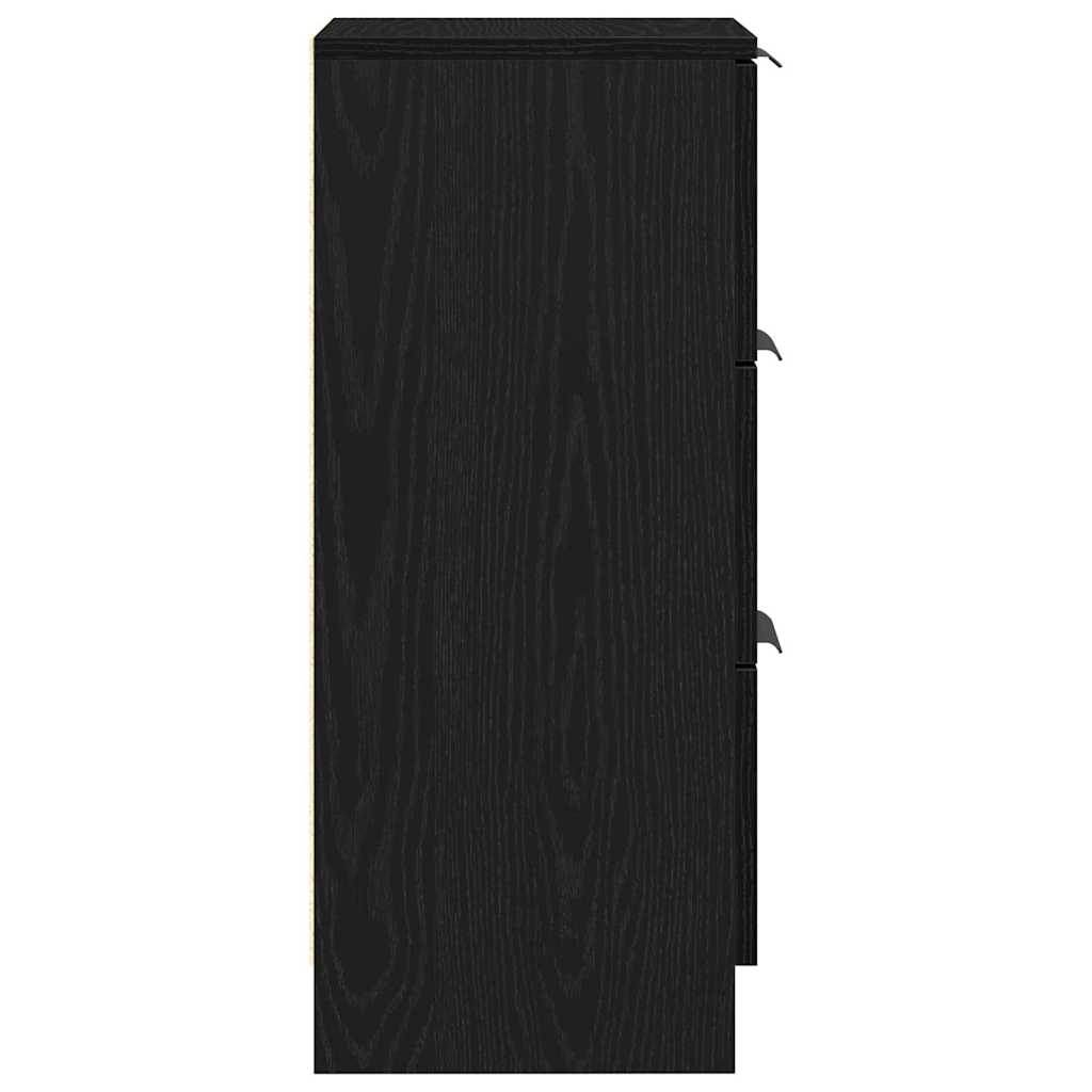Kreveta 2 pcs Crni hrast 30 x 30 x 70 cm Konstruirano drvo