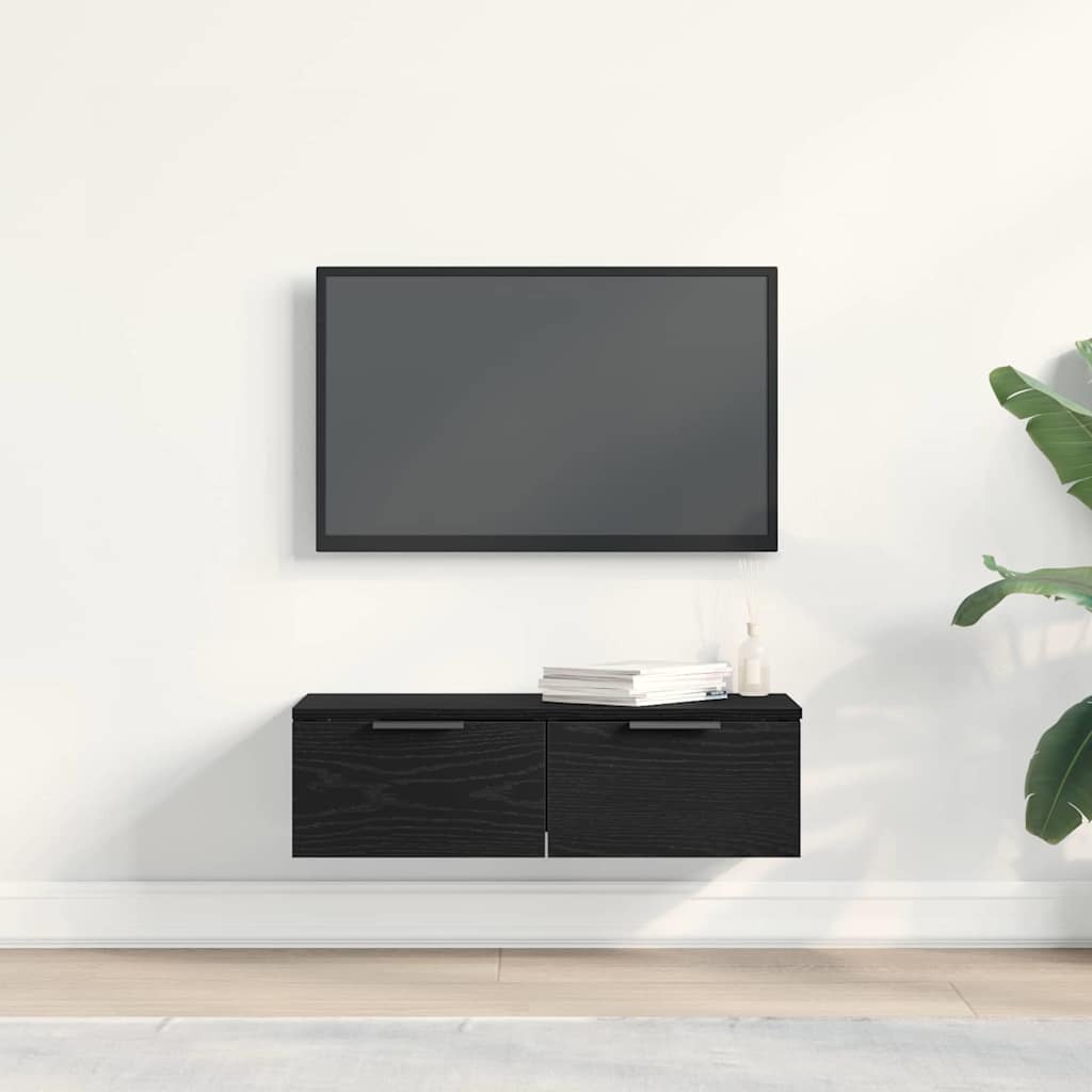 Ormar za Zid Zidne Crni hrast 68 x 30 x 20 cm Konstruirano drvo