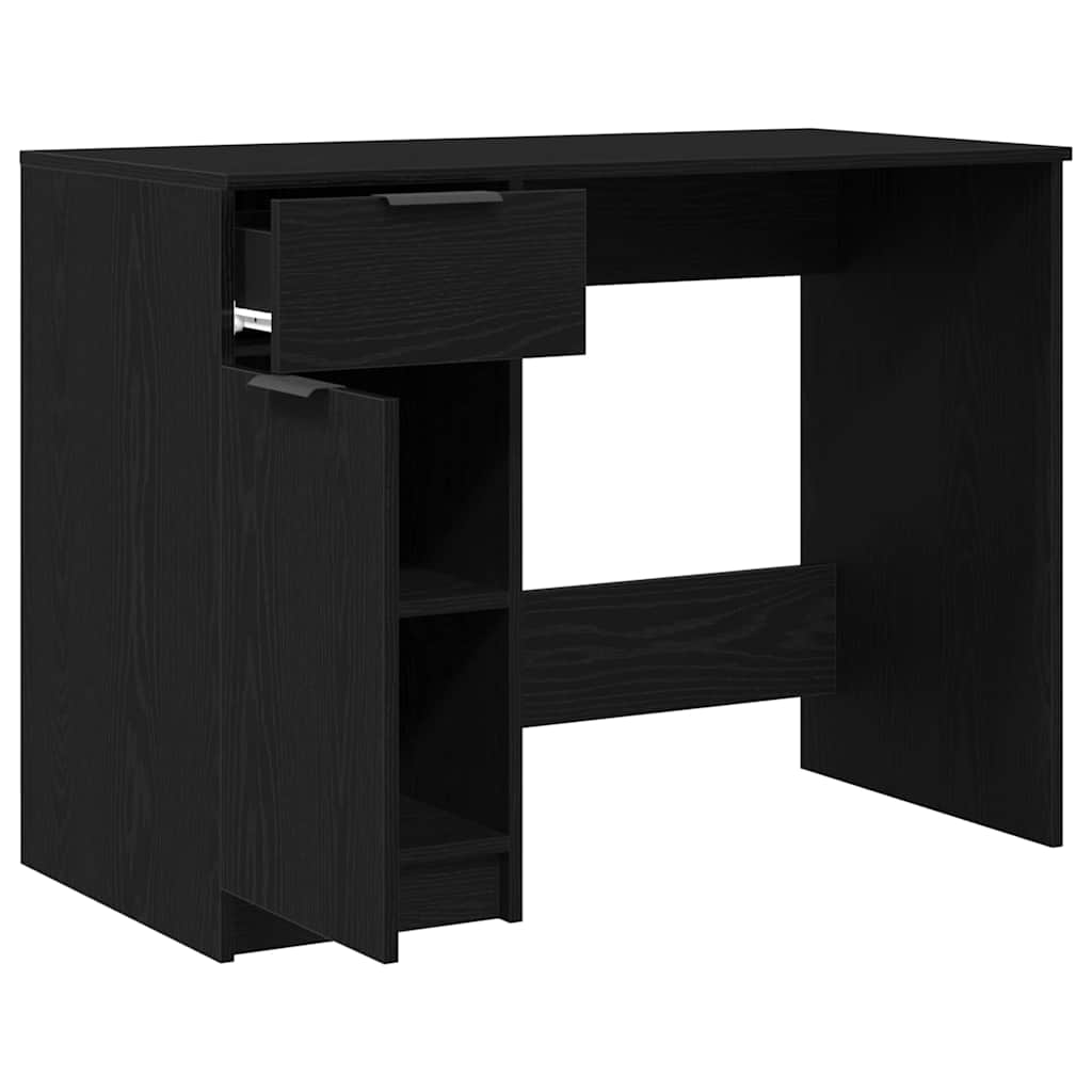 Stol s ladicama Crni hrast 100 x 50 x 75 cm Konstruirano drvo