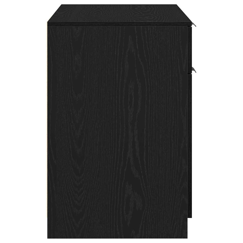 Stol s ladicama Crni hrast 100 x 50 x 75 cm Konstruirano drvo
