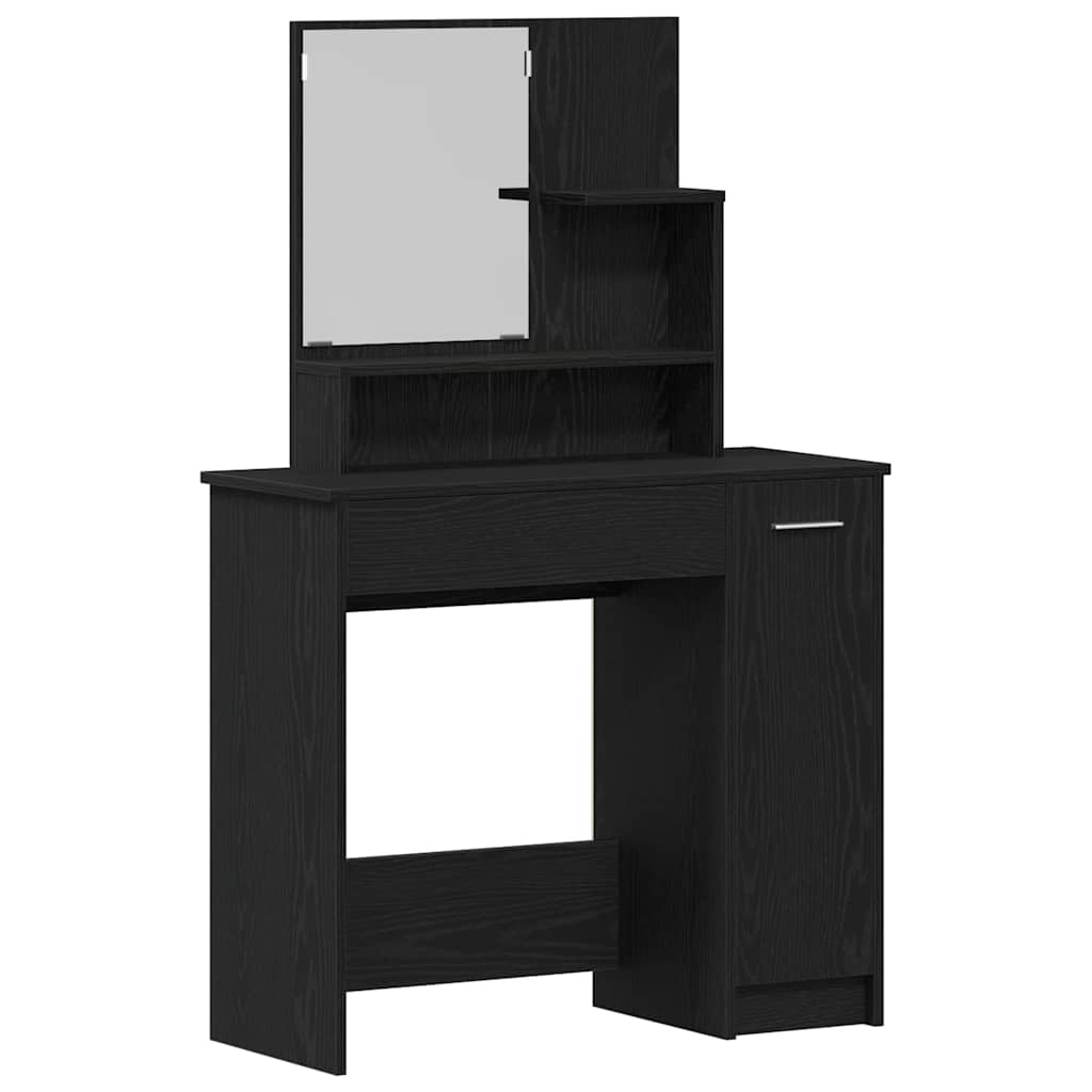 Toaletni stol Crni hrast 86,5 x 35 x 136 cm Konstruirano drvo