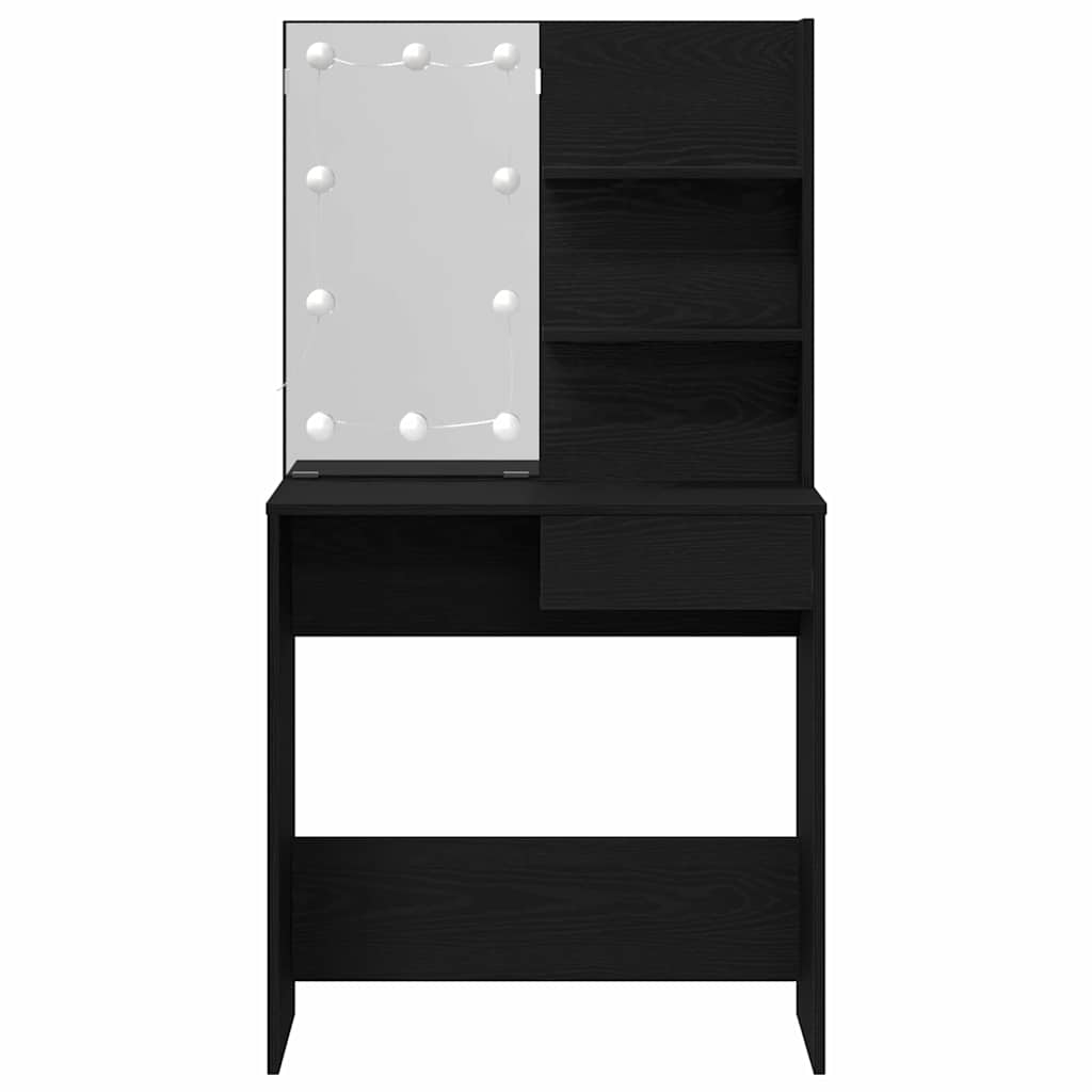 Toaletni stol Crni hrast 74,5 x 40 x 141 cm Konstruirano drvo