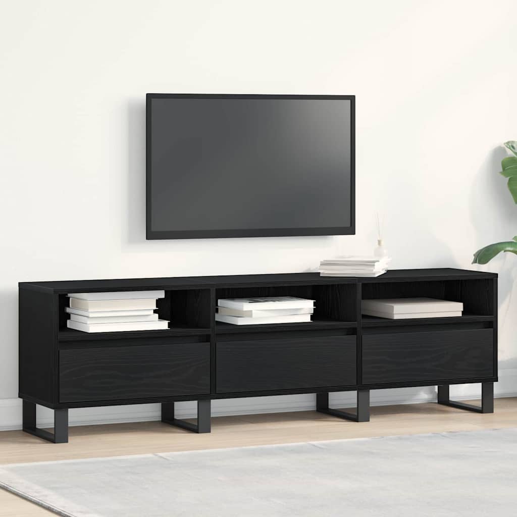 TV ormar Crni hrast 150 x 30 x 44,5 cm Konstruirano drvo
