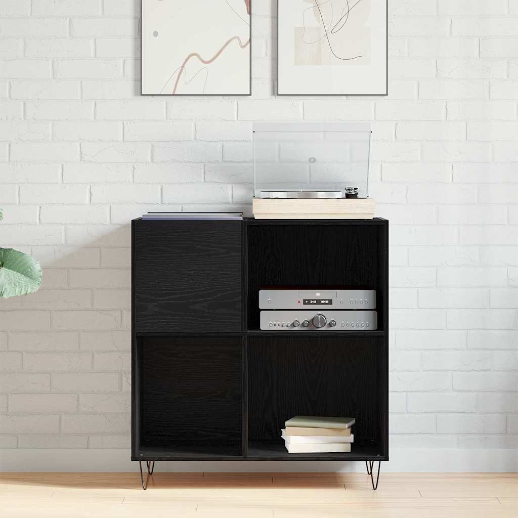 Ormar za ploče Crni hrast 85 x 38 x 89 cm Konstruirano drvo