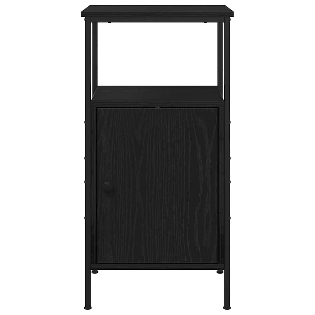 Noćni ormar 2 pcs Crni hrast 41 x 31 x 80 cm Konstruirano drvo