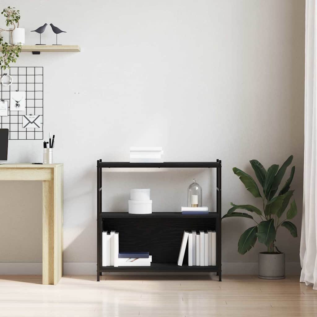 Polica Crni hrast 80 x 30 x 78.5 cm Konstruirano drvo