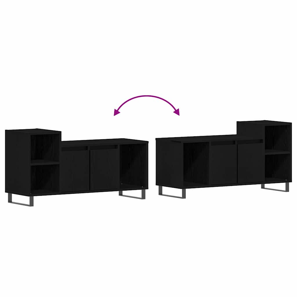 Set TV komoda Crni hrast 100 x 35 x 55 cm Konstruirano drvo