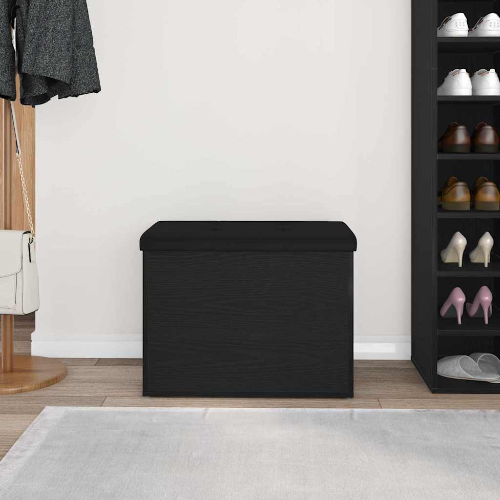 Klupa za pohranu Crni hrast 62 x 42 x 45 cm Konstruirano drvo