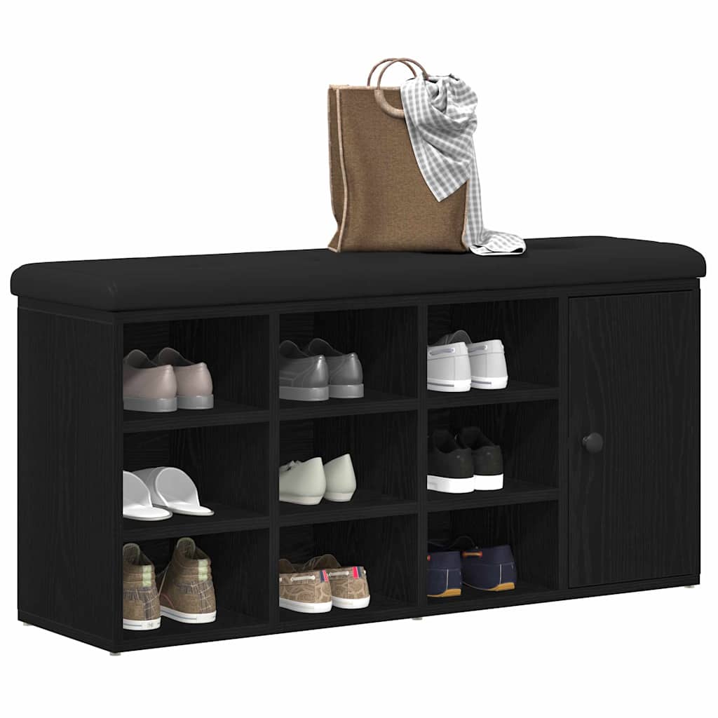 Klupa za pohranu Crni hrast 102 x 32 x 50 cm Konstruirano drvo