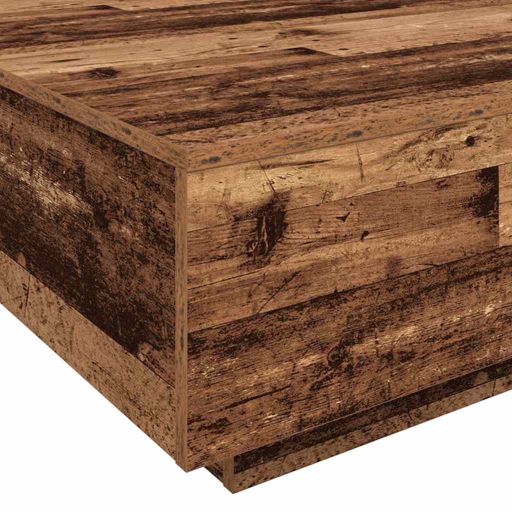 Kava Stol Stari drvo i plava 80 x 80 x 31 cm Konstruirano drvo