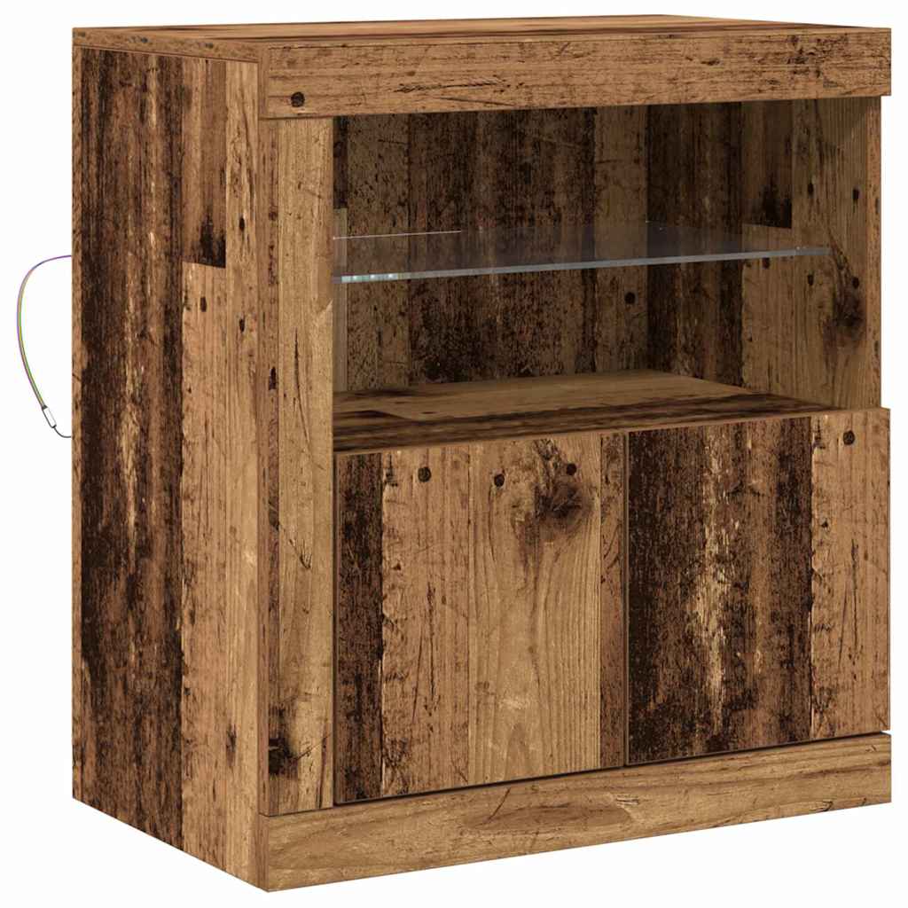 LED komoda Smeđa 60,5 x 37 x 67 cm Konstruirano drvo