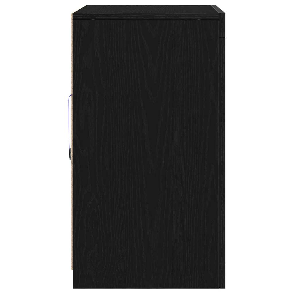 LED komoda 2 pcs Crni hrast 41 x 37 x 67 cm Konstruirano drvo