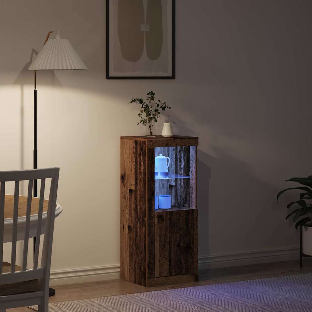 LED komoda Smeđa 41 x 37 x 100 cm Konstruirano drvo