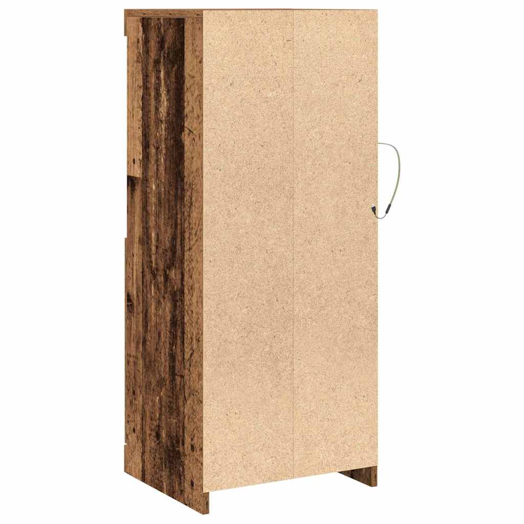 LED komoda Smeđa 41 x 37 x 100 cm Konstruirano drvo