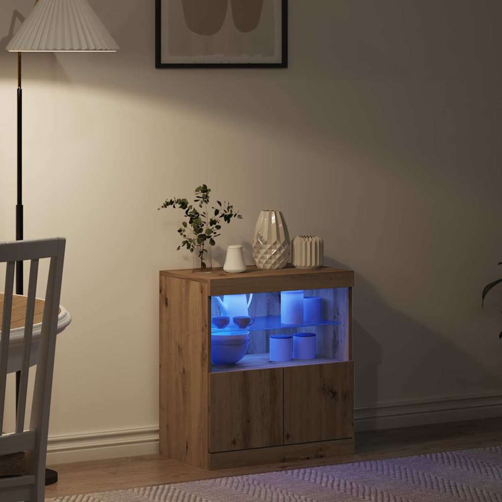 LED komoda Smeđa 60,5 x 37 x 67 cm Konstruirano drvo