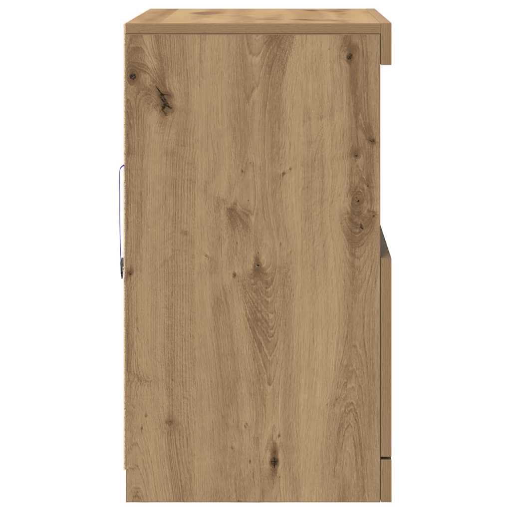 LED komoda Smeđa 60,5 x 37 x 67 cm Konstruirano drvo