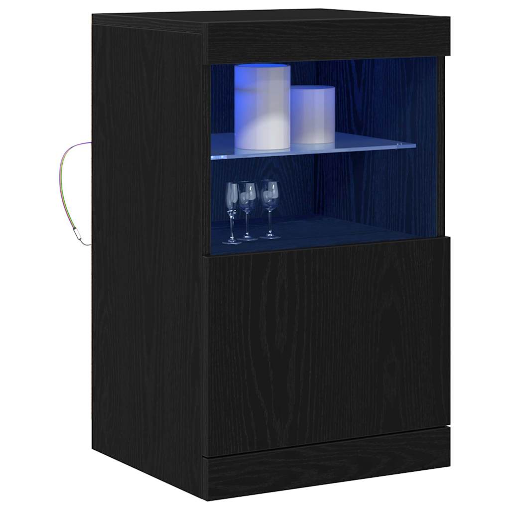 LED komoda Crni hrast 41 x 37 x 67 cm Konstruirano drvo
