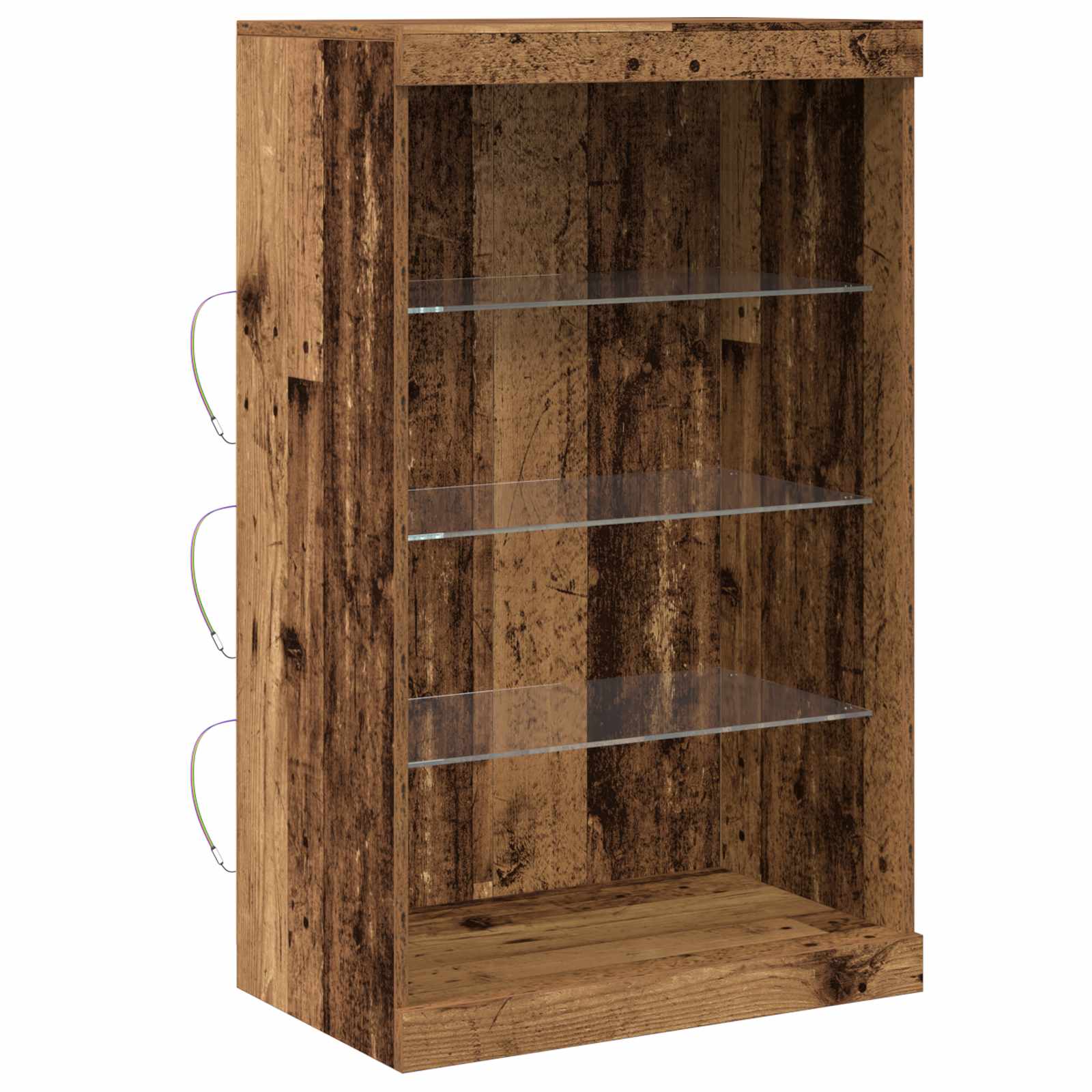 LED komoda Staro drvo 60,5 x 37 x 100 cm Konstruirano drvo