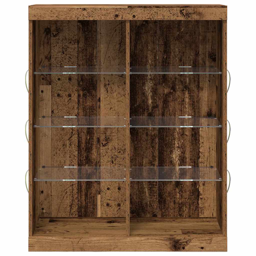 LED komoda Staro drvo 81 x 37 x 100 cm Konstruirano drvo