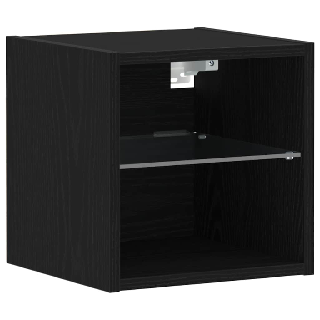 LED zidni noćni ormarić Zidne Crna 30 x 28,5 x 30 cm