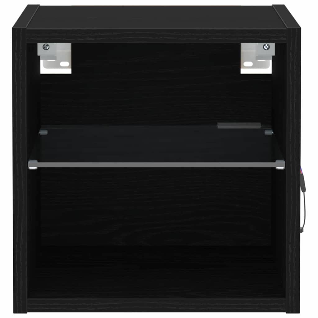 LED zidni noćni ormarić Zidne Crna 30 x 28,5 x 30 cm