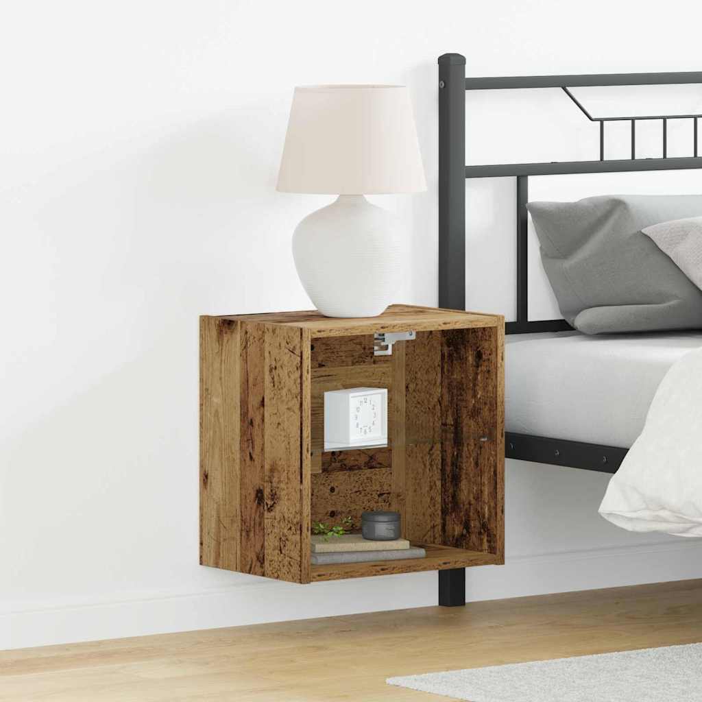 Floating Shelf with LED Light 2 pcs Smeđa 40 x 28,5 x 40 cm