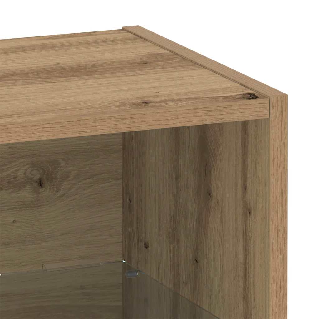 Floating Shelf with LED Light s policom Smeđa 40 x 28,5 x 40 cm