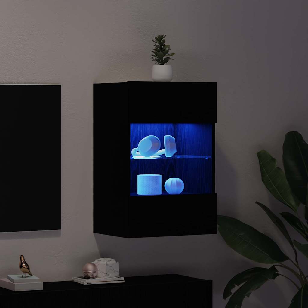 Set TV komoda Zidne Crna 40 x 30 x 60,5 cm Konstruirano drvo