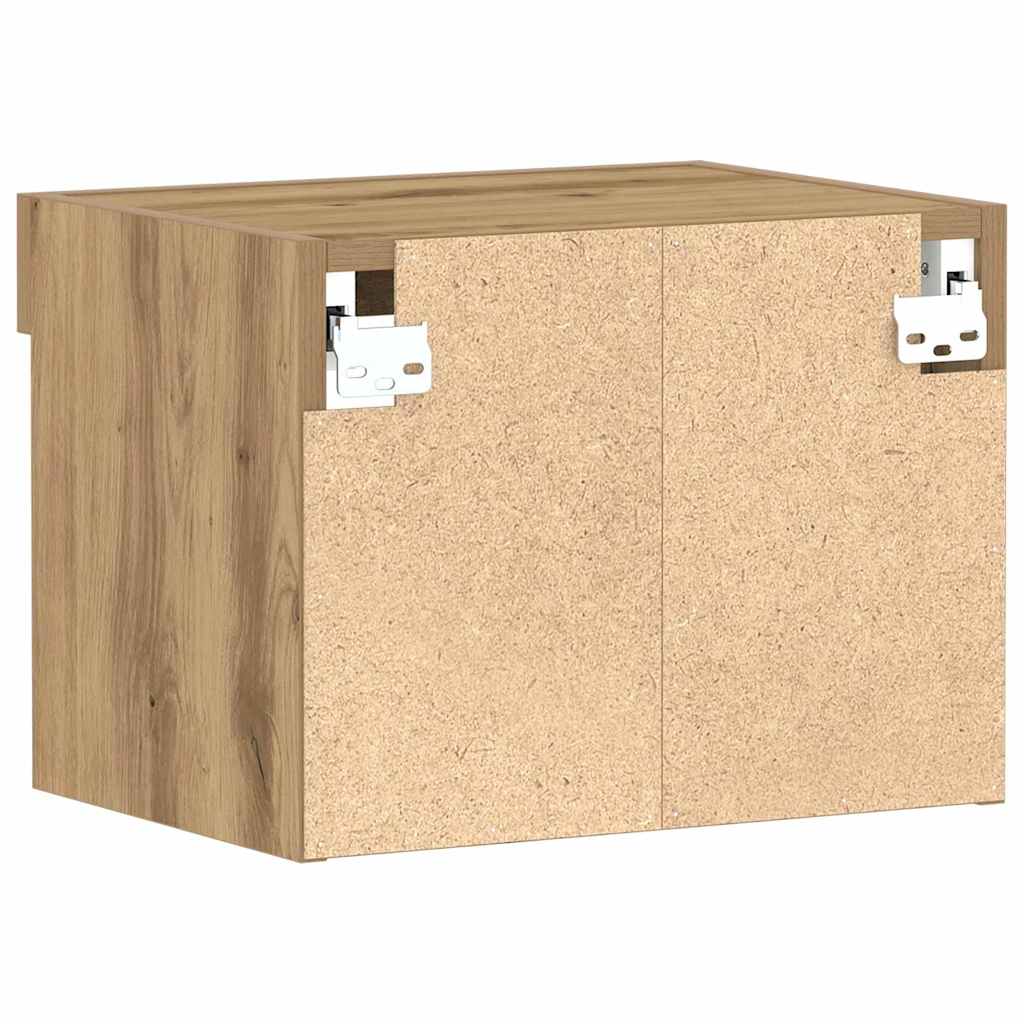 Set TV komoda s LED svjetlima Umjetnički hrast 40 x 30 x 30 cm