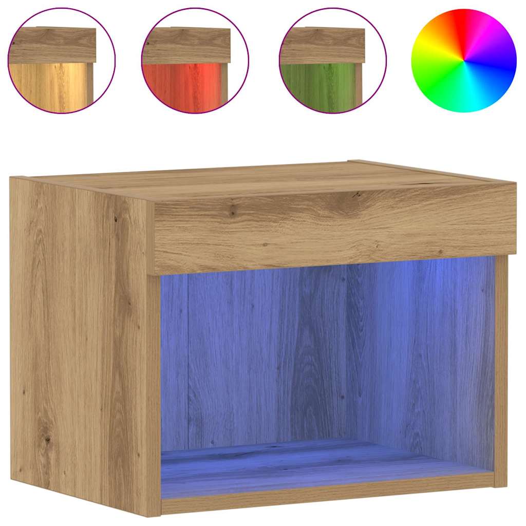Set TV komoda Zidne 2 pcs Umjetnički hrast 40 x 30 x 30 cm