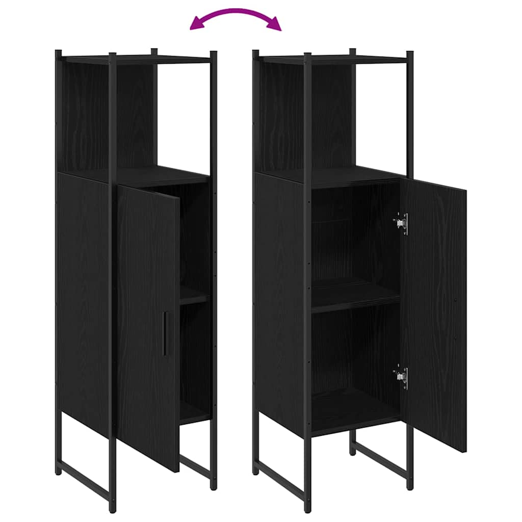 Set namještaja za kupaonicu Zidne Crni hrast 33 x 33 x 120,5 cm