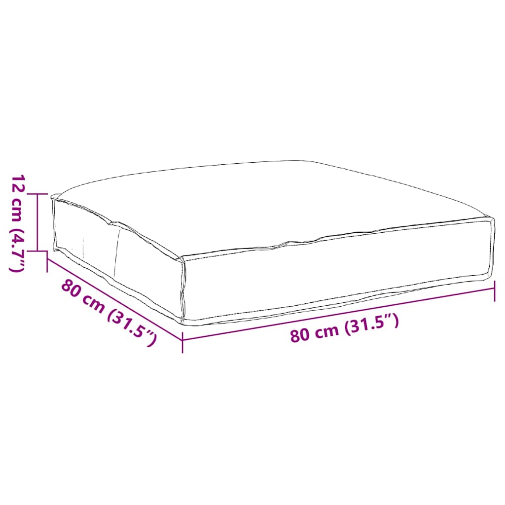 Jastuk Krema 80 x 80 x 12 cm Oxford tkanina