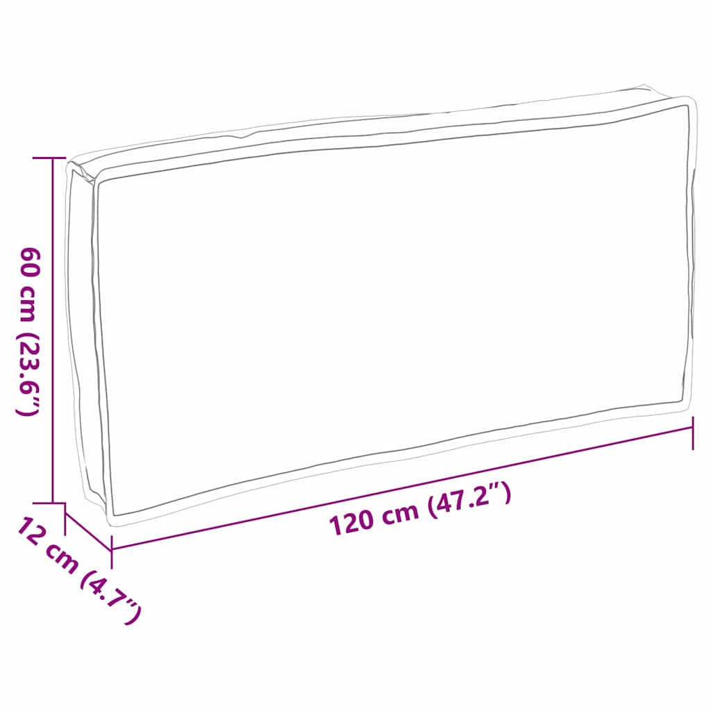 Jastuk Bež 120 x 60 x 12 cm Oxford tkanina