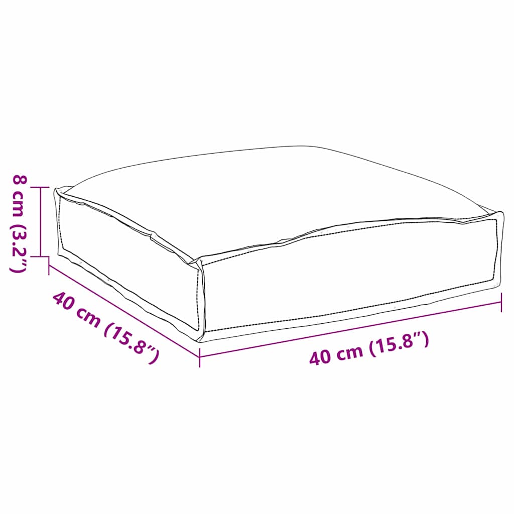 Jastuk 4 pcs Kraljevsko plava 40 x 40 x 8 cm Oxford tkanina