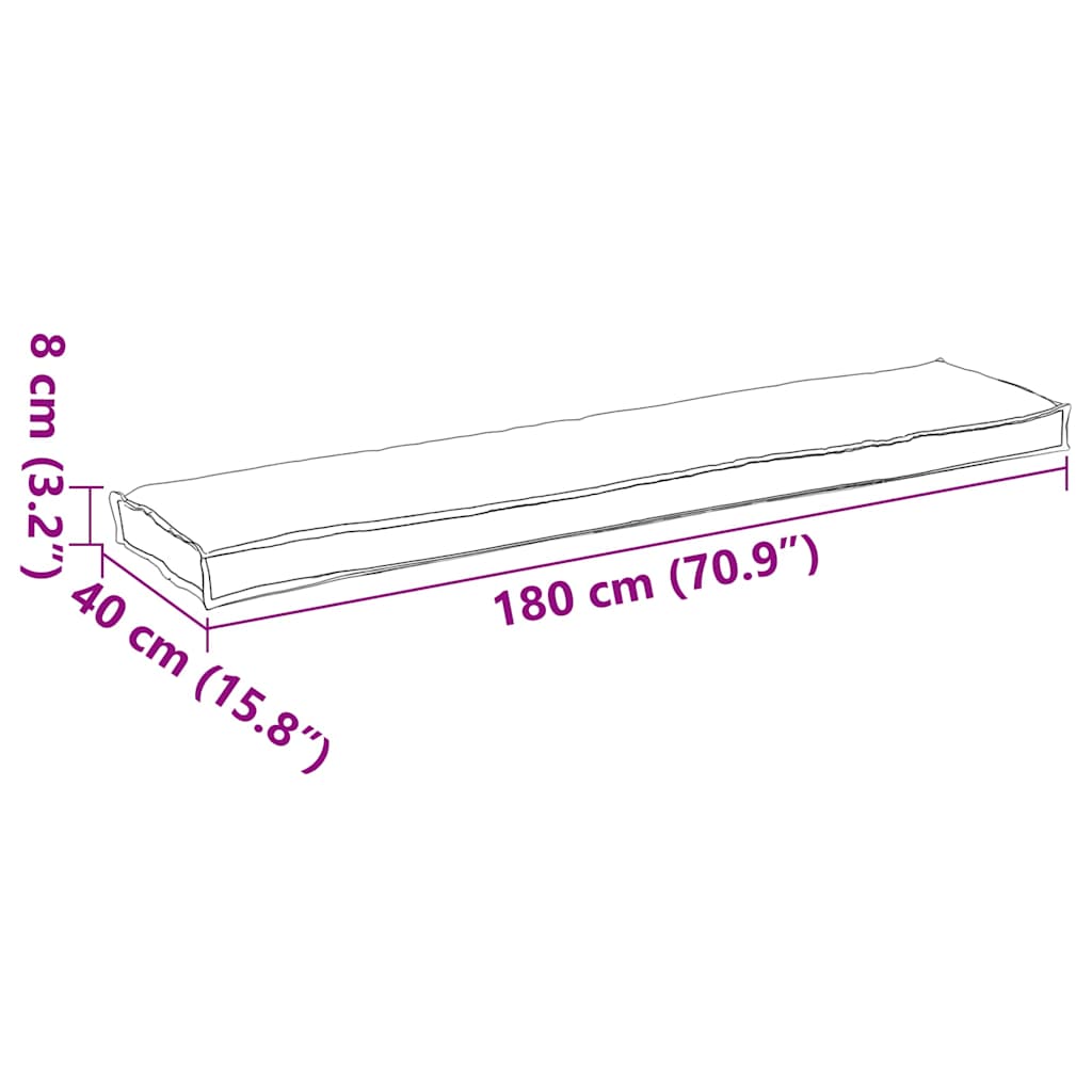 Set jastučića za palete 2 pcs Siva 180 x 40 x 8 cm