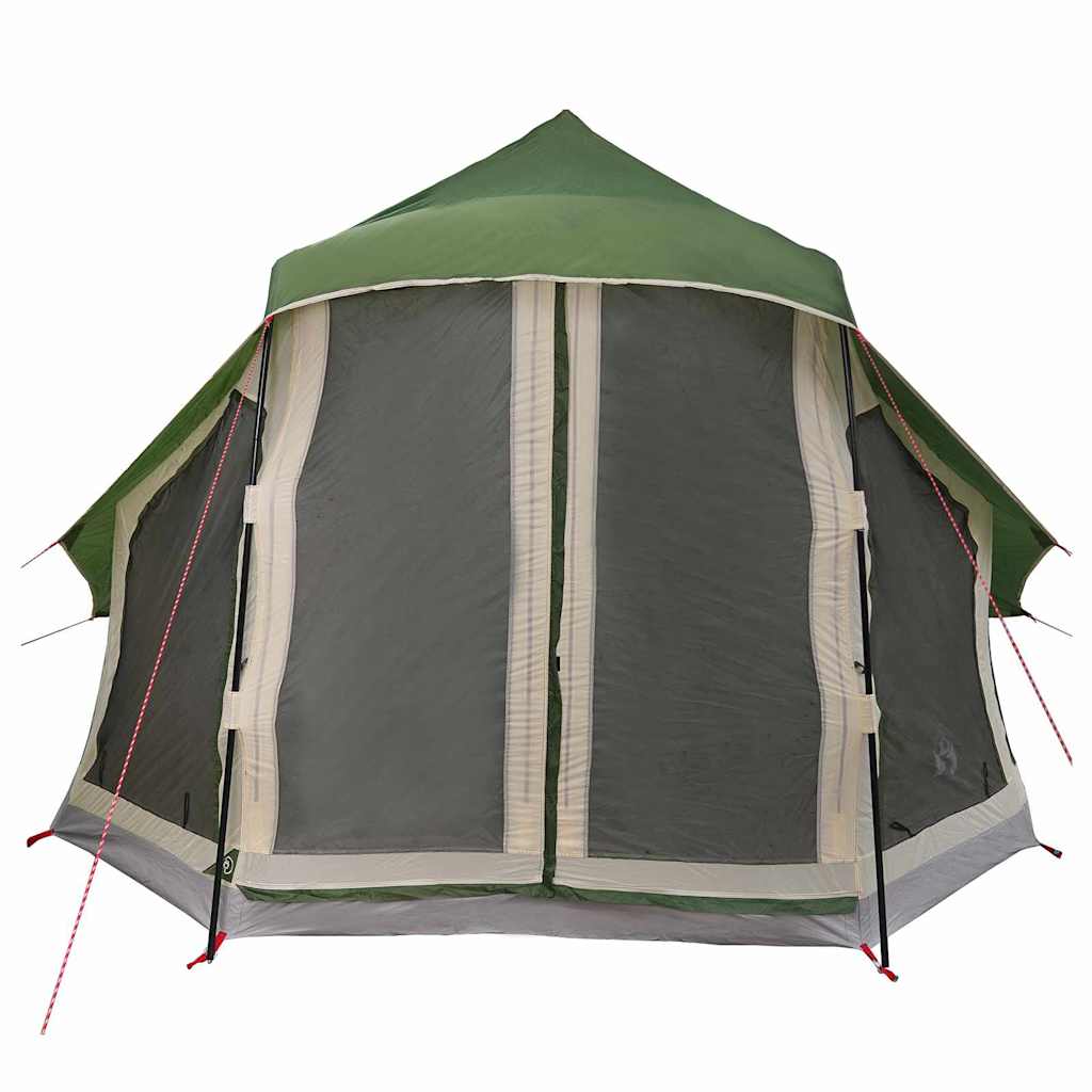 Tipi šator s krovom s pohranom Zelena 404 x 370 x 270 cm taft