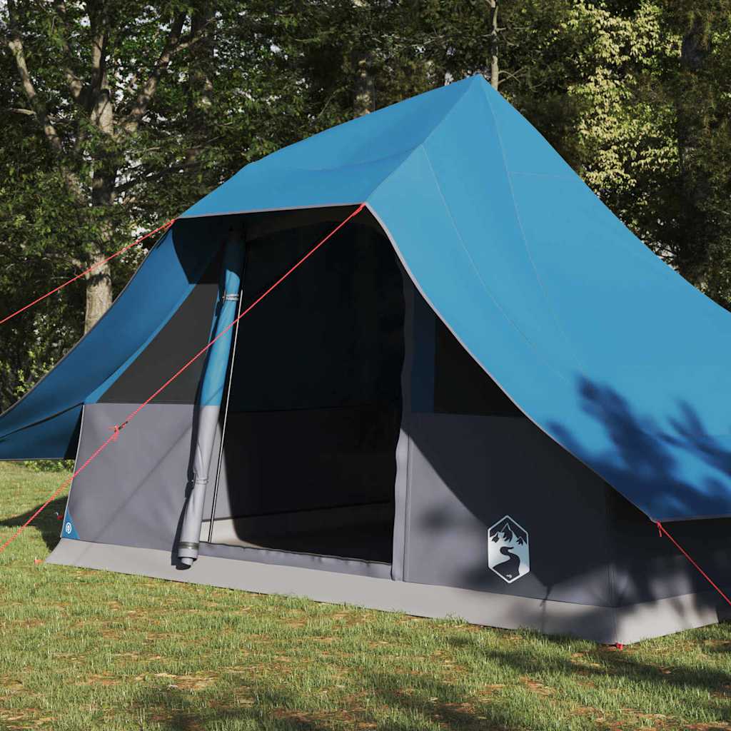 Tipi šator s krovom s pohranom Plava 364 x 281 x 257 cm taft