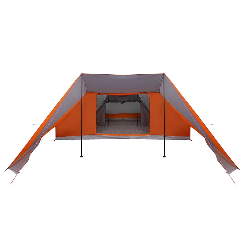 Tipi šator s krovom Siva i narančasta 660 x 456 x 200 cm taft