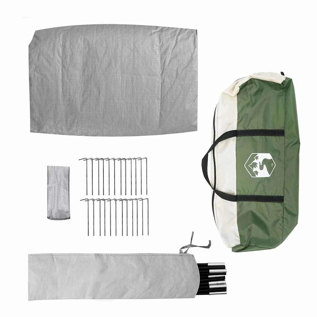 Kabinski šator s krovom Zelena 370 x 230 x 185 cm taft