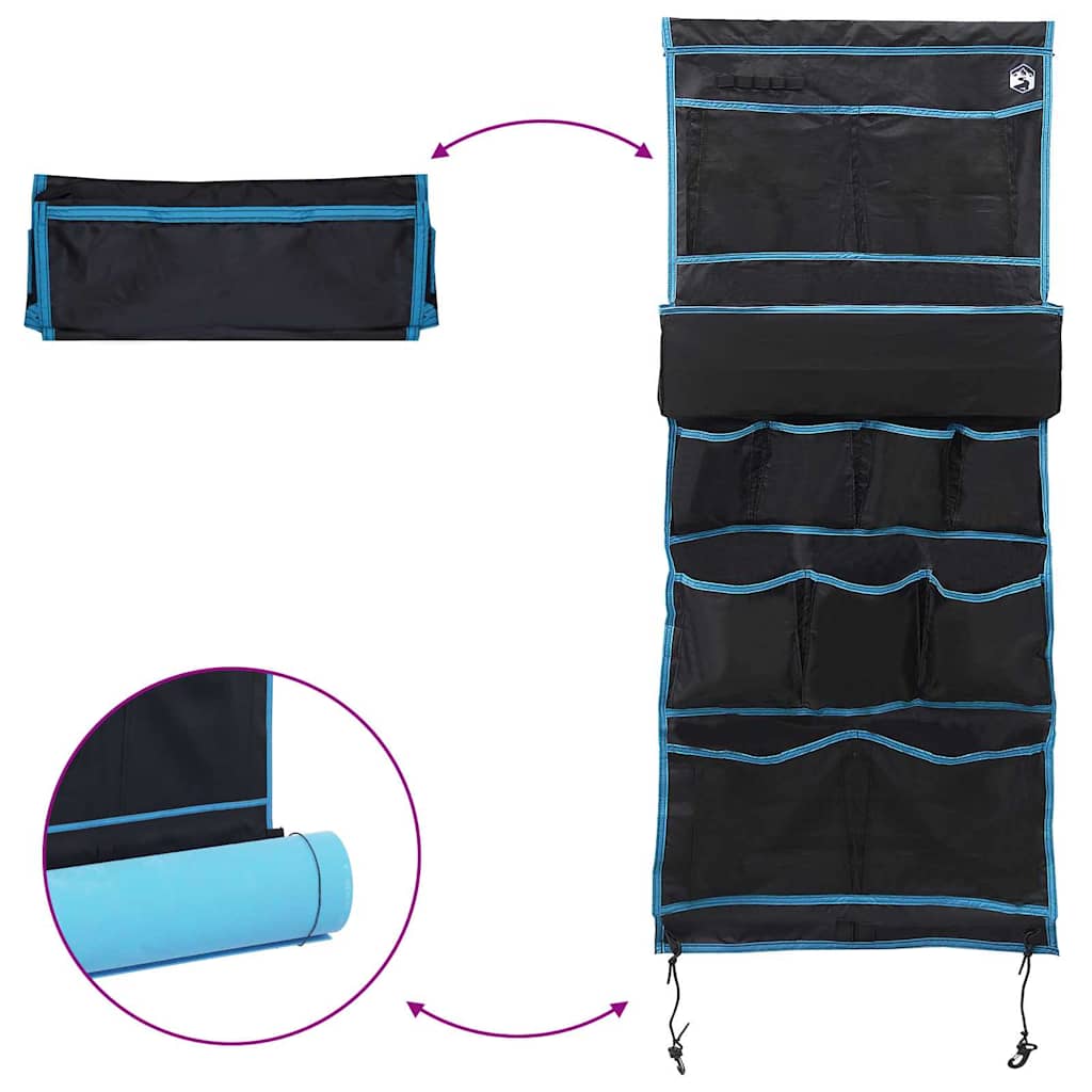 Vreća za spremanje s pohranom Crna i Plava 161 x 58,5 cm oxford