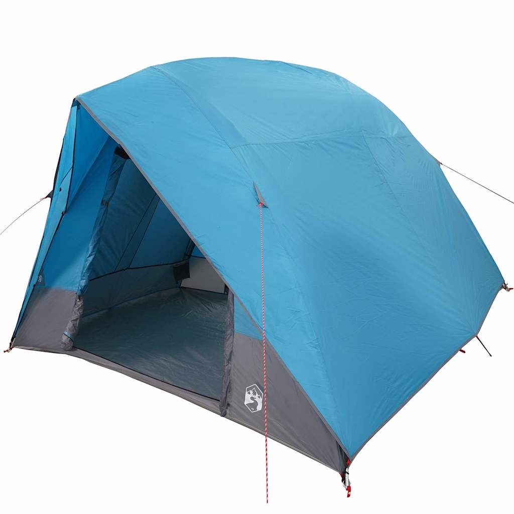 Kamping šator s krovom s pohranom Plava 320 x 275 x 190 cm taft
