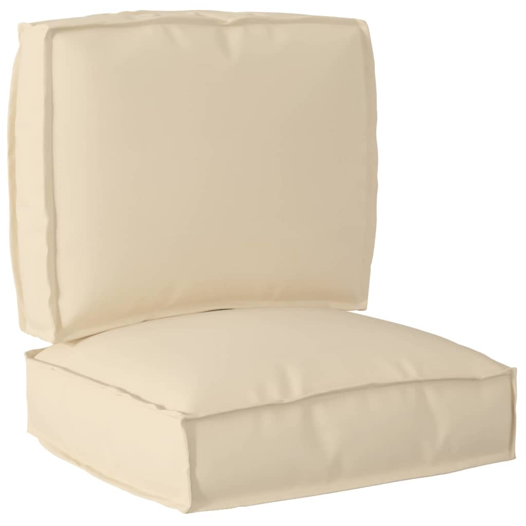 Set jastučića za palete 2 pcs Bež Oxford tkanina