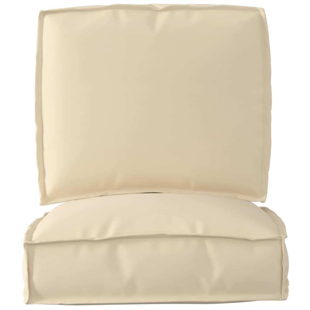 Set jastučića za palete 2 pcs Bež Oxford tkanina